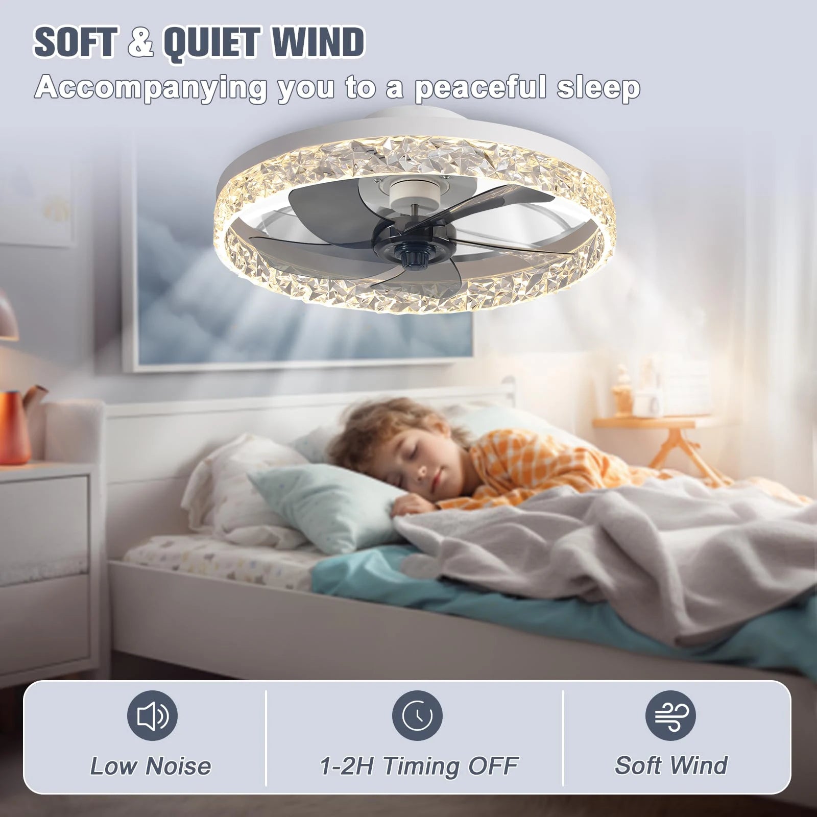 Dimmable LED Ceiling Fan Light