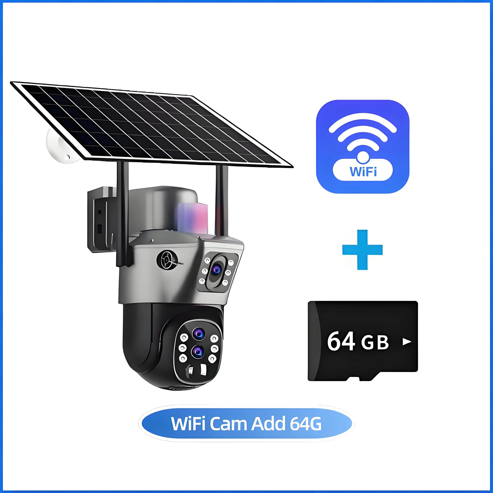 10X Zoom Wireless Outdoor WiFi Solar Camera 6K 12MP Dual Screen HD Color Night Vision PIR Auto Tracking PTZ IP Surveillance Cam