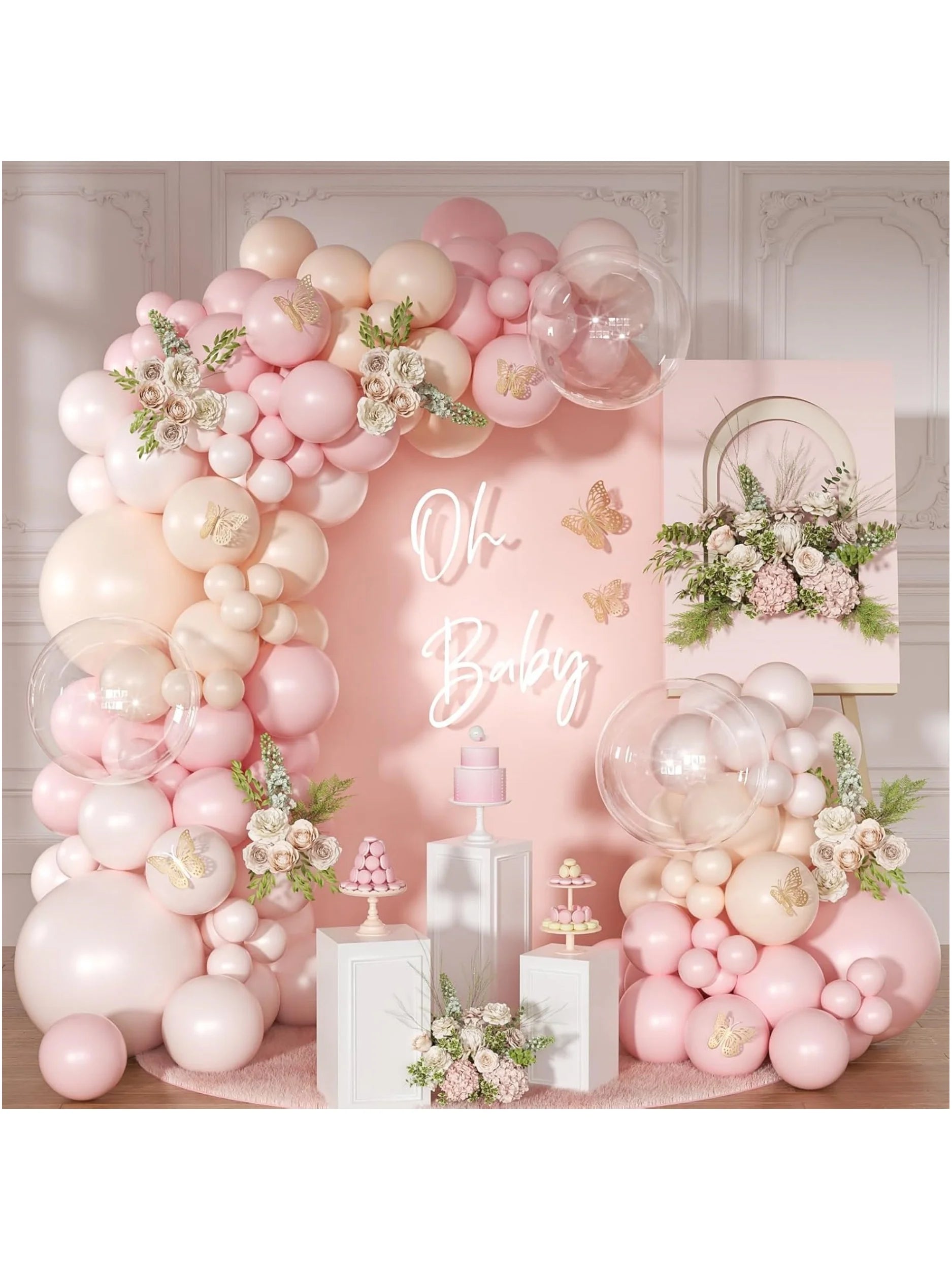 Blue & Pink Balloon Garland
