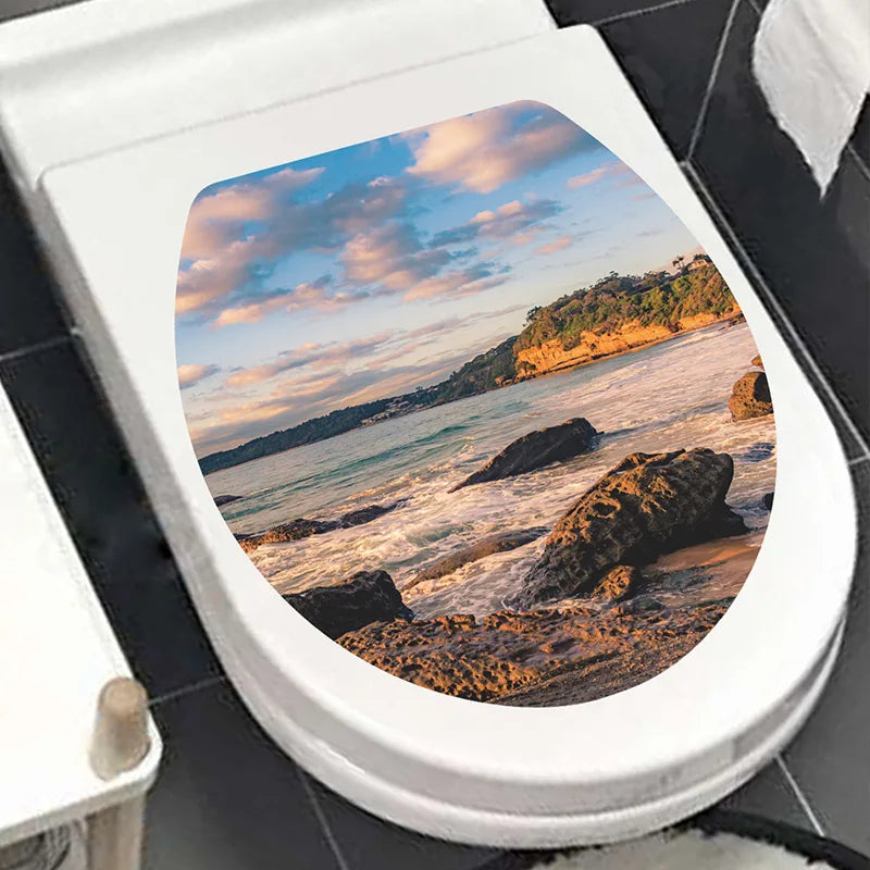 3D Toilet Lid Sticker