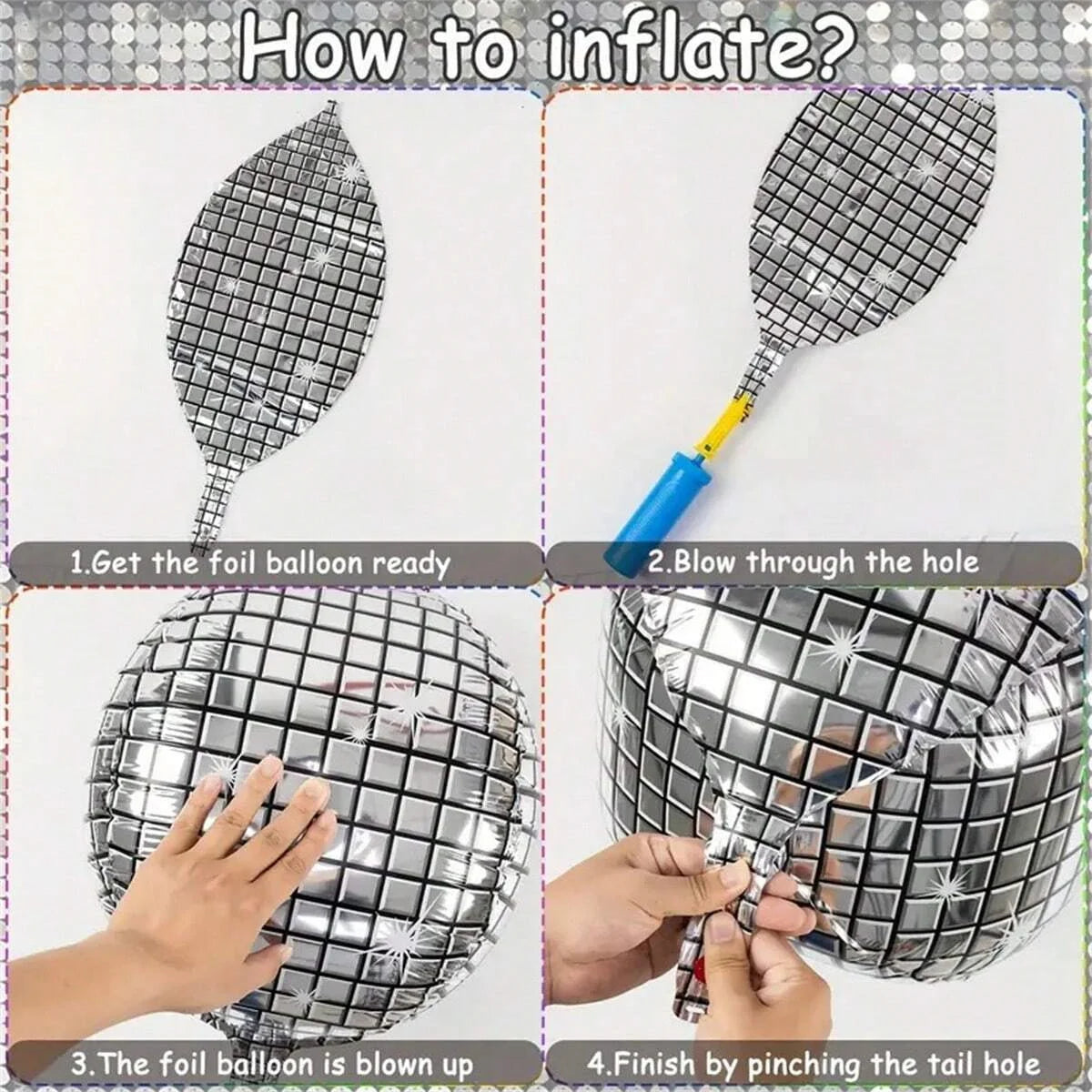 Silver Disco Ball Balloon